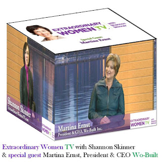  Extraordinary Women TV with Shannon Skinner & Martina Ernst, President & CEO Wo-Built, photo-collage by wobuilt.com 