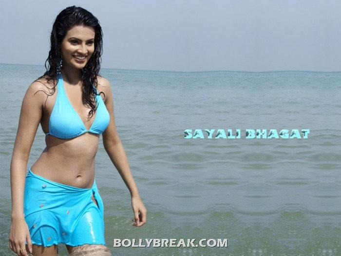 sayali bhagat blue bikini wallpaper - (3) - Sayali Bhagat Bikini Wallpapers