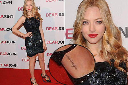 Amanda Seyfried has a tattoo of the word'Minge' on her foot her choice of