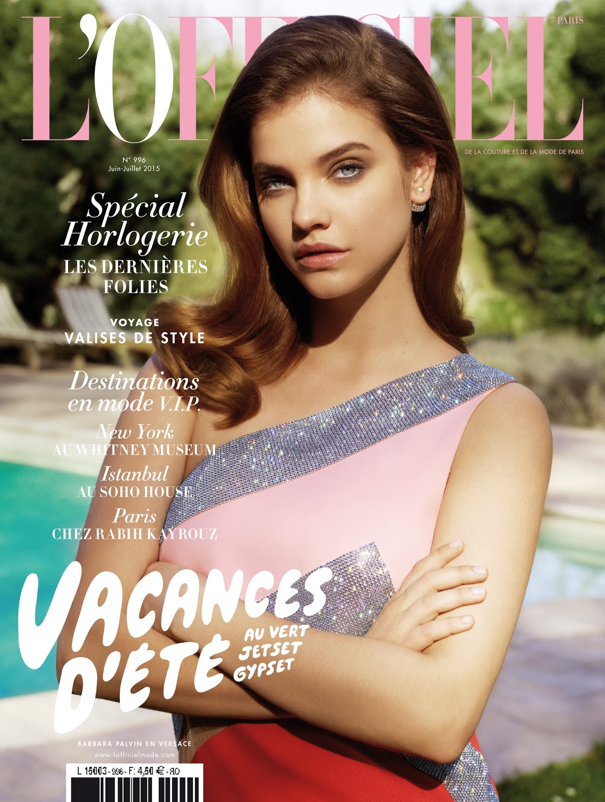 la piscine: barbara palvin by nadine ottawa for l'officiel paris june