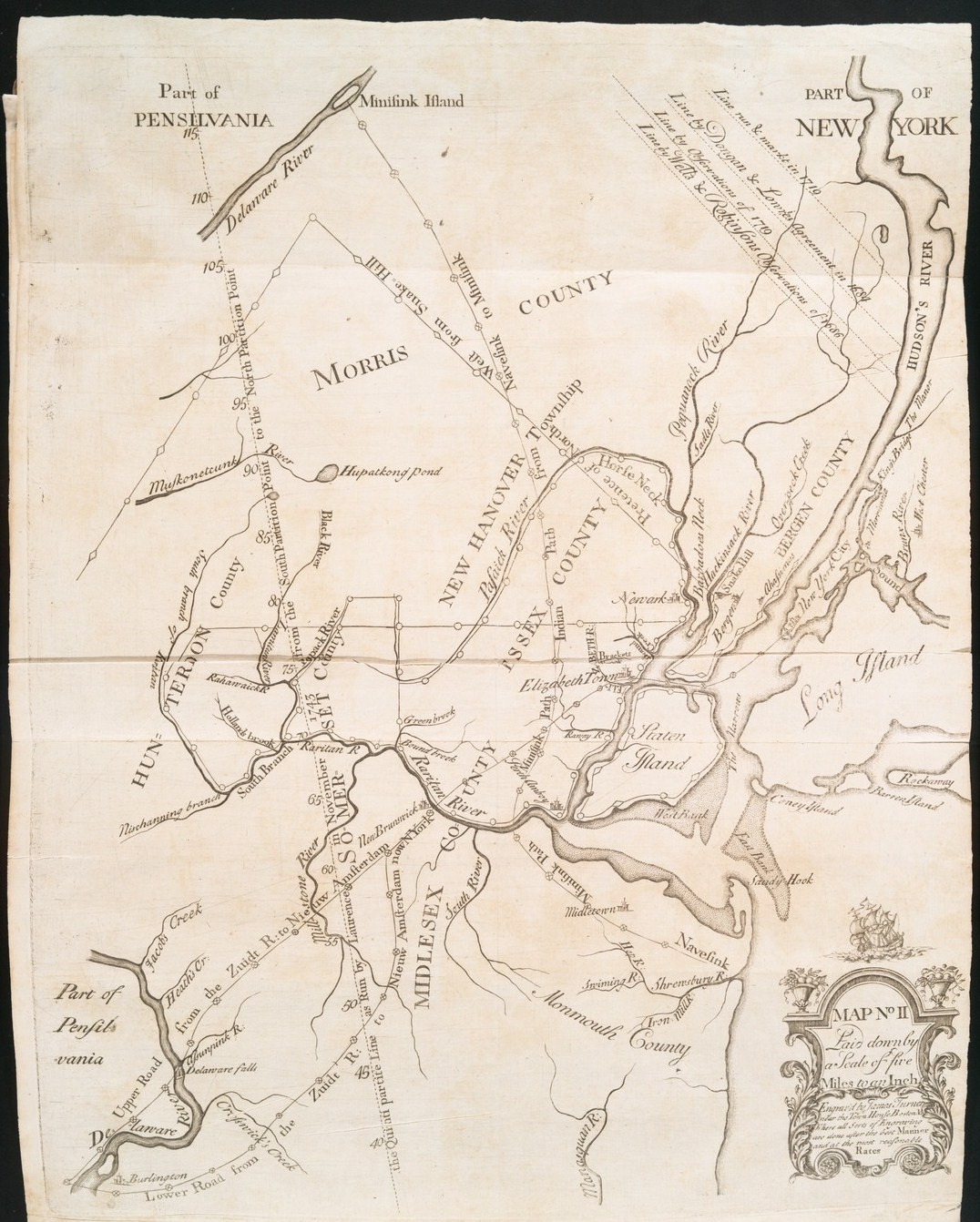 Minisink Valley Genealogy The Great Minisink Trail in 1747 Navesink