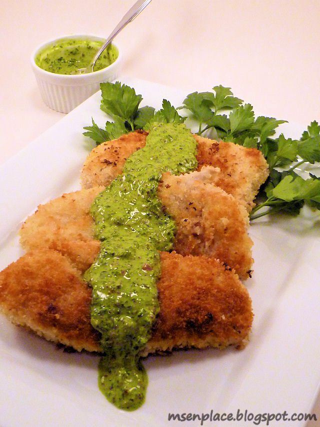 Ms. enPlace Springy Things {Parsley Shallot Sauce}