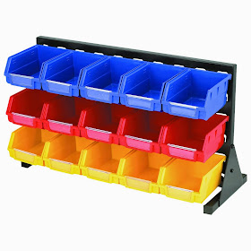 harbor freight colored trays, sorting, bolts, shop