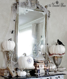 The Decorated House - Create a Welcoming Entry for Halloween - Black White and Silver