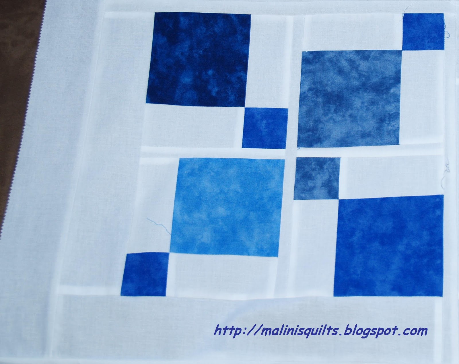 Shades Of Blue Modern Quilt