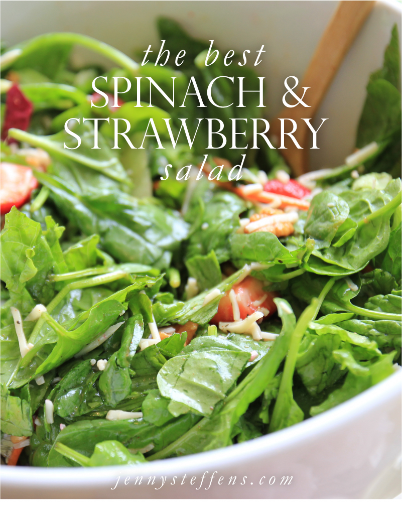 Jenny Steffens Hobick Spinach & Strawberry Salad with Walnuts