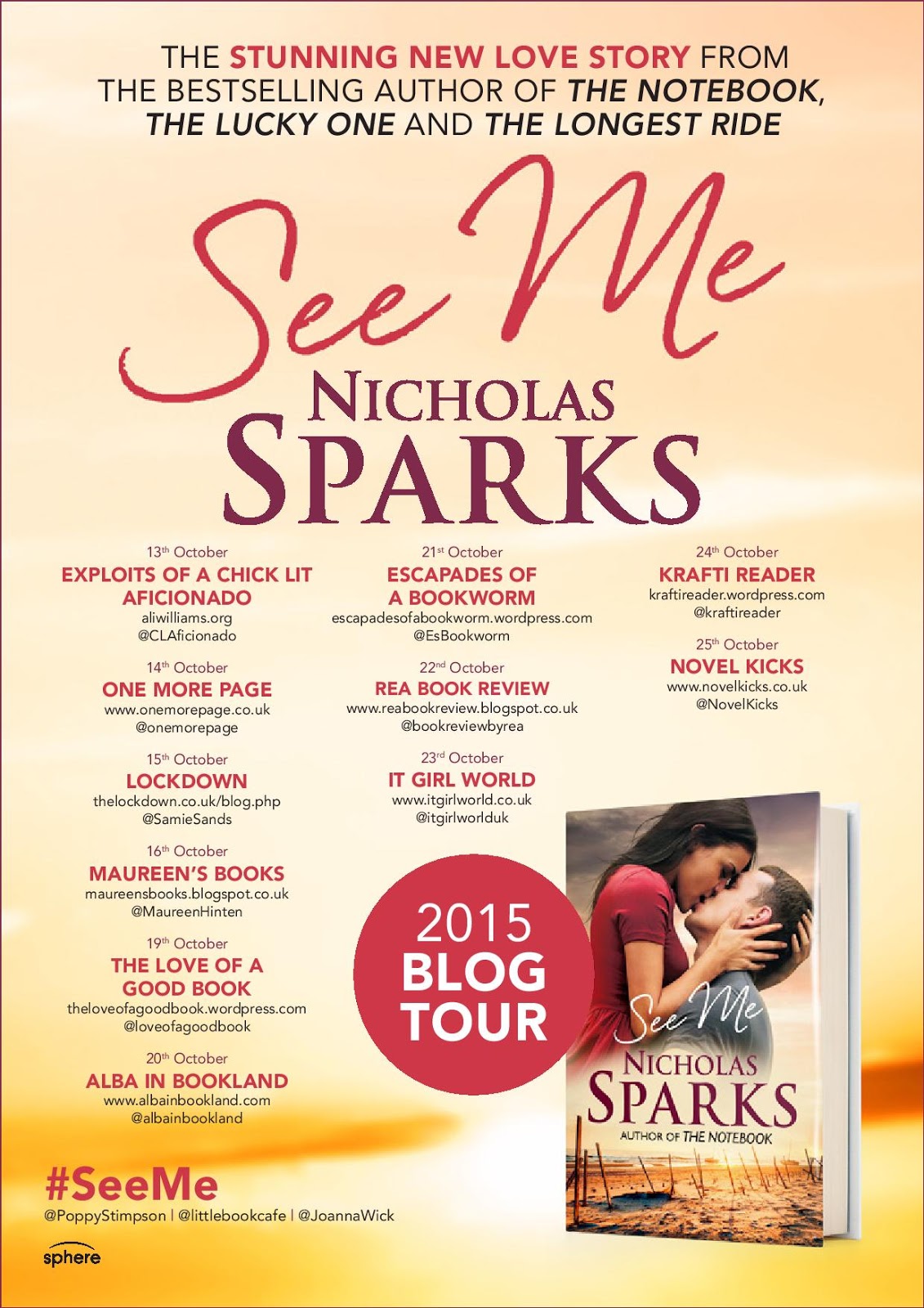Blog Tour See Me by Nicholas Sparks Review and Giveaway Alba in