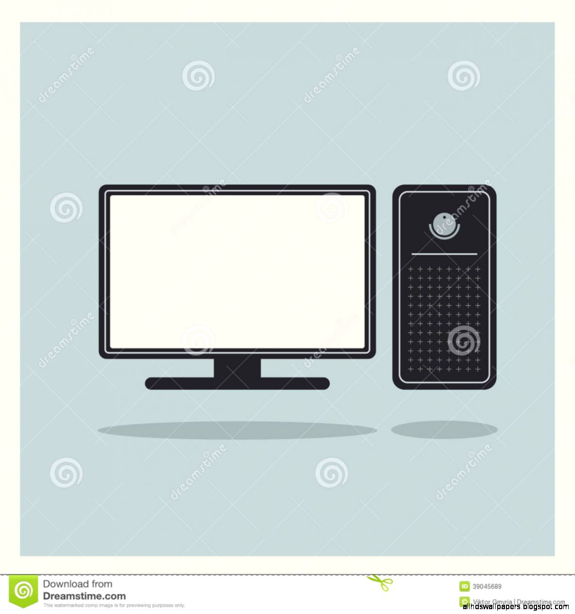Personal Computer And Monitor Vector Stock Vector Image 39045689 Personal Computer And Monitor Vector Stock Vector Image 39045689