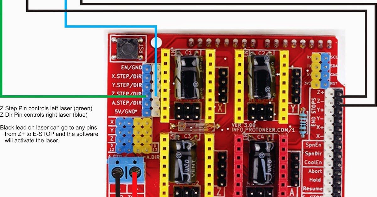 Ciclop 3D Scanner Arduino Uno/CNC Shield v3 Wiring Diagram | Propslayer Fab