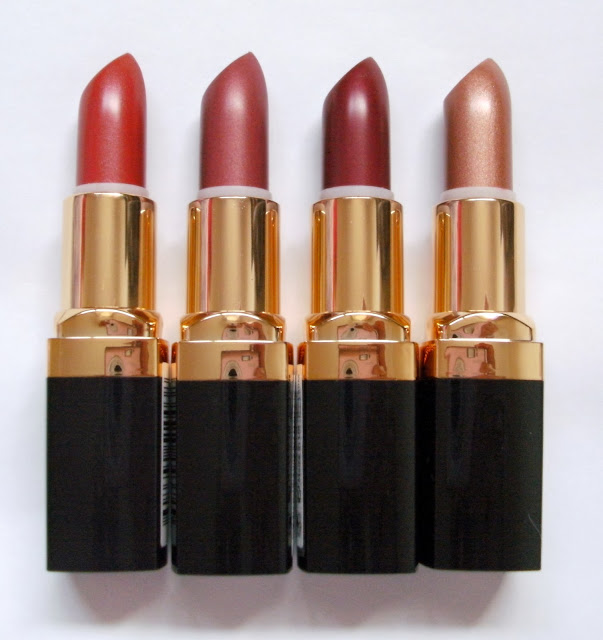 Astor Color Last VIP Lipsticks Astor Color Last VIP Lipsticks (L to R) in the shades 344 Classy Red, 126 Pink Obsession, 345 Provocative and 323 Beige Addiction.