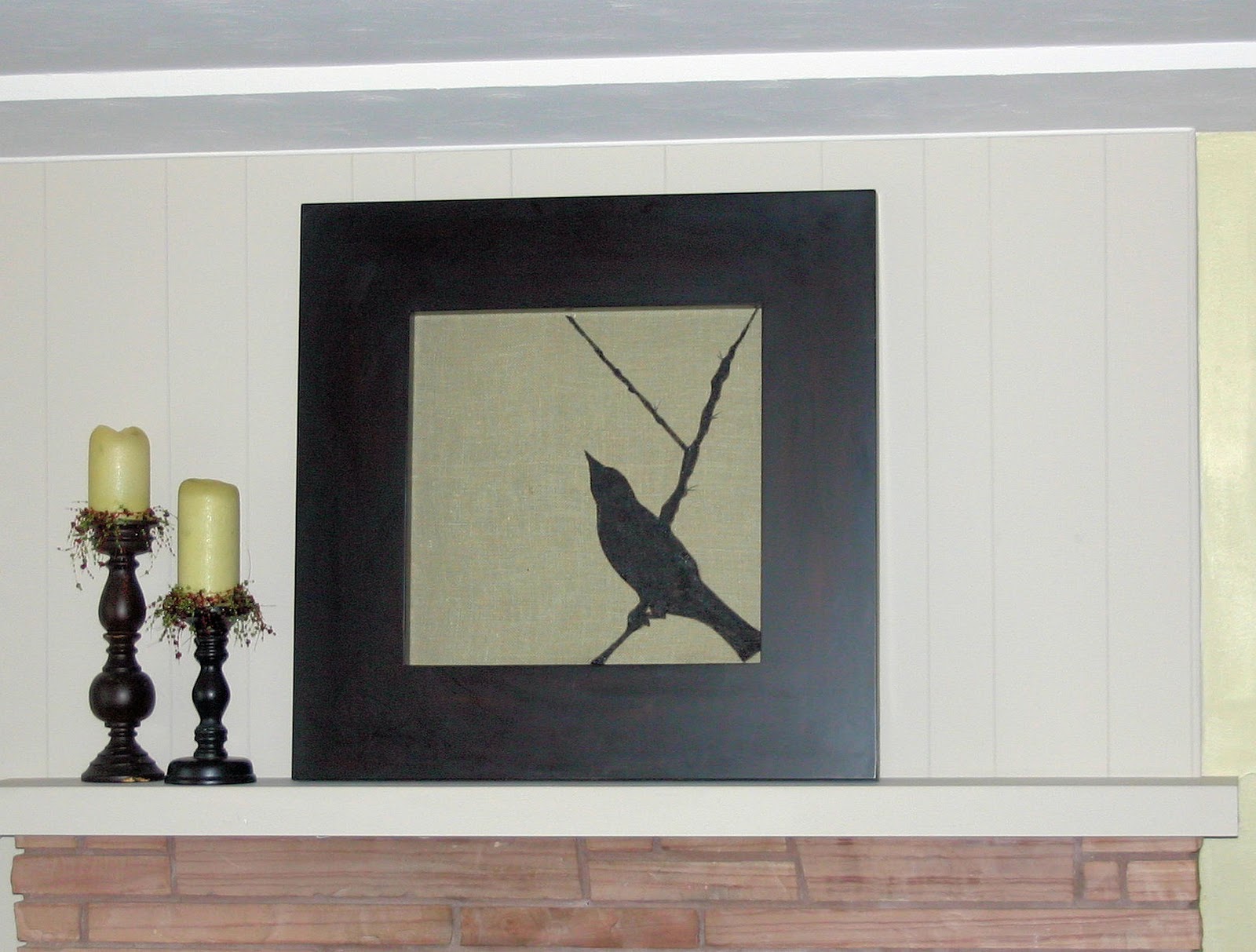 West Coast Ellavines Burlap Painting in a Thrifty Frame