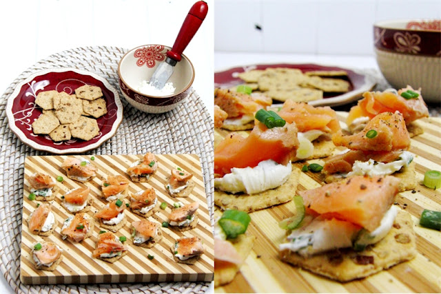 CLICK TO ENLARGE Salmon and Cream Cheese Bites for New Year's