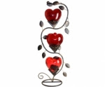NEW Triple Big Heart Romantic Candle Holder