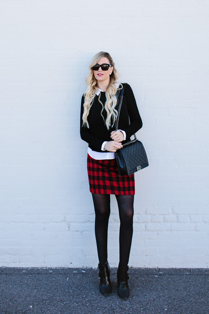 Red Checkered Mini Skirt Dash of Darling Bloglovin’