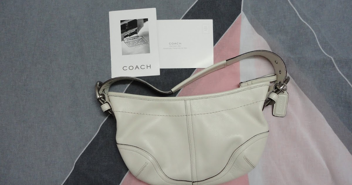 coach cream pillow bag