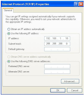 Pengisian Alamat IP (IP Address) Pengisian Alamat IP (IP Address)
