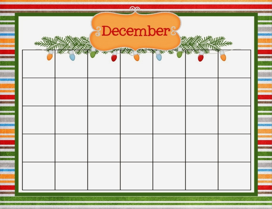 December Blank Printable Calendar Printable Templates