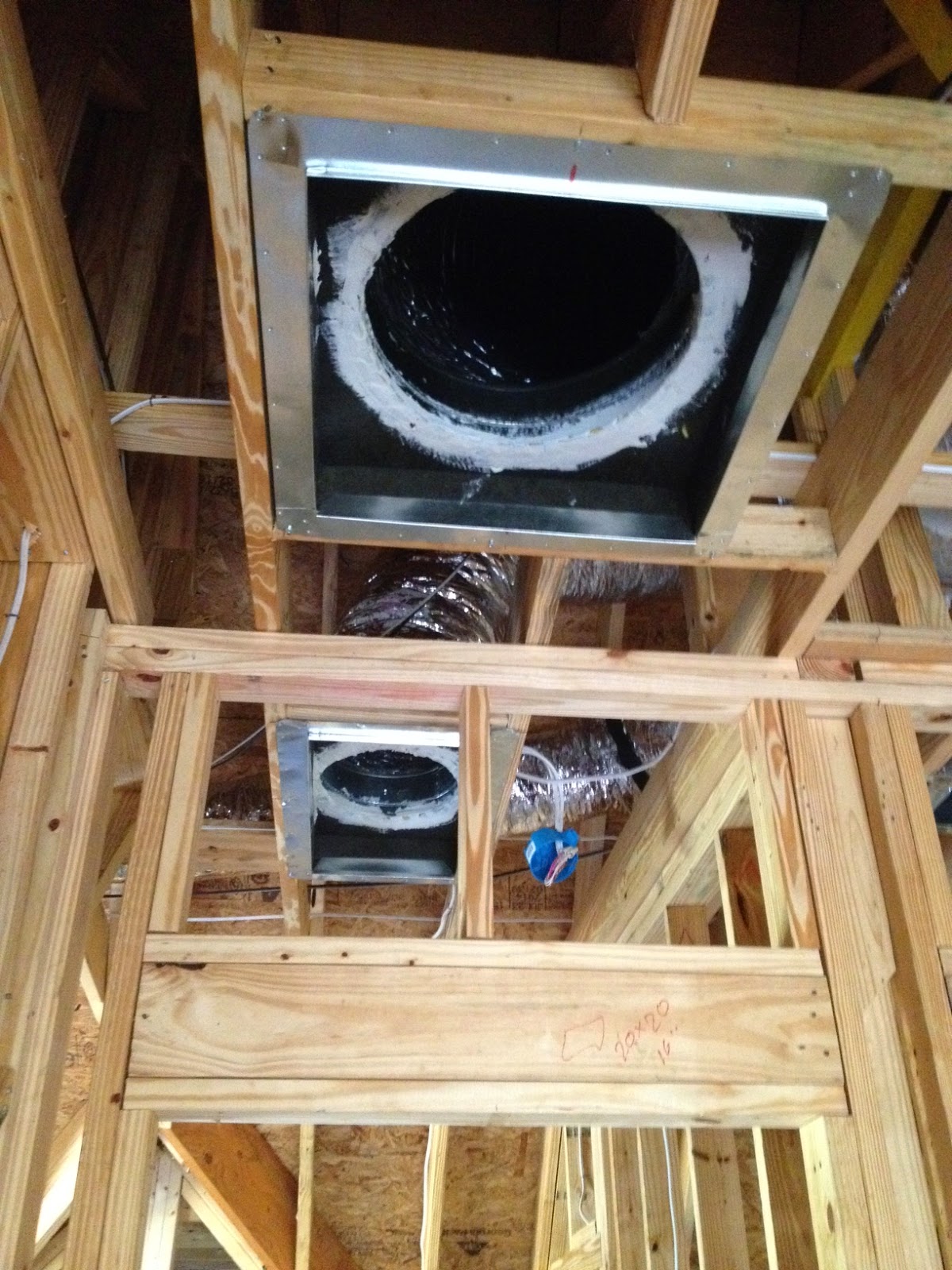 The Bakers' Bluff Siding and HVAC RoughIn