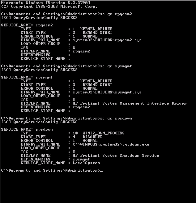 the dependency service group failed to start