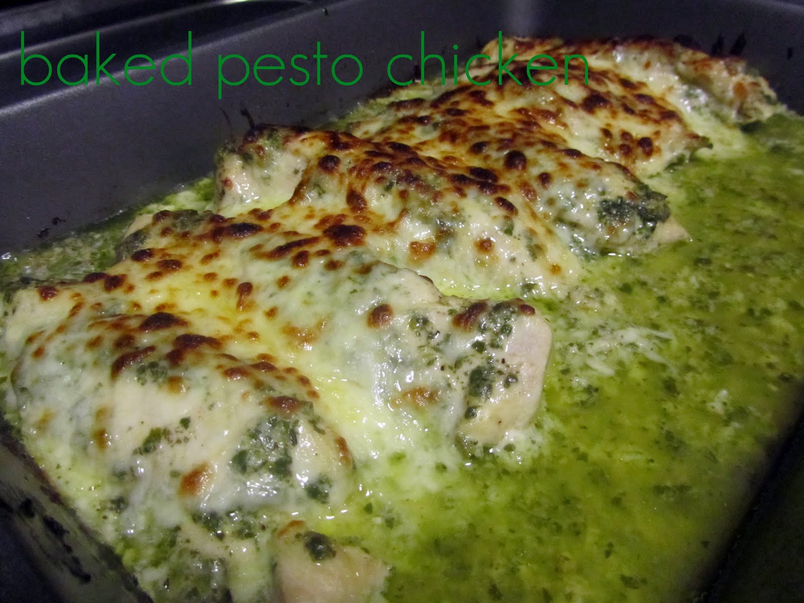 A Big ToDo Pesto Baked Chicken