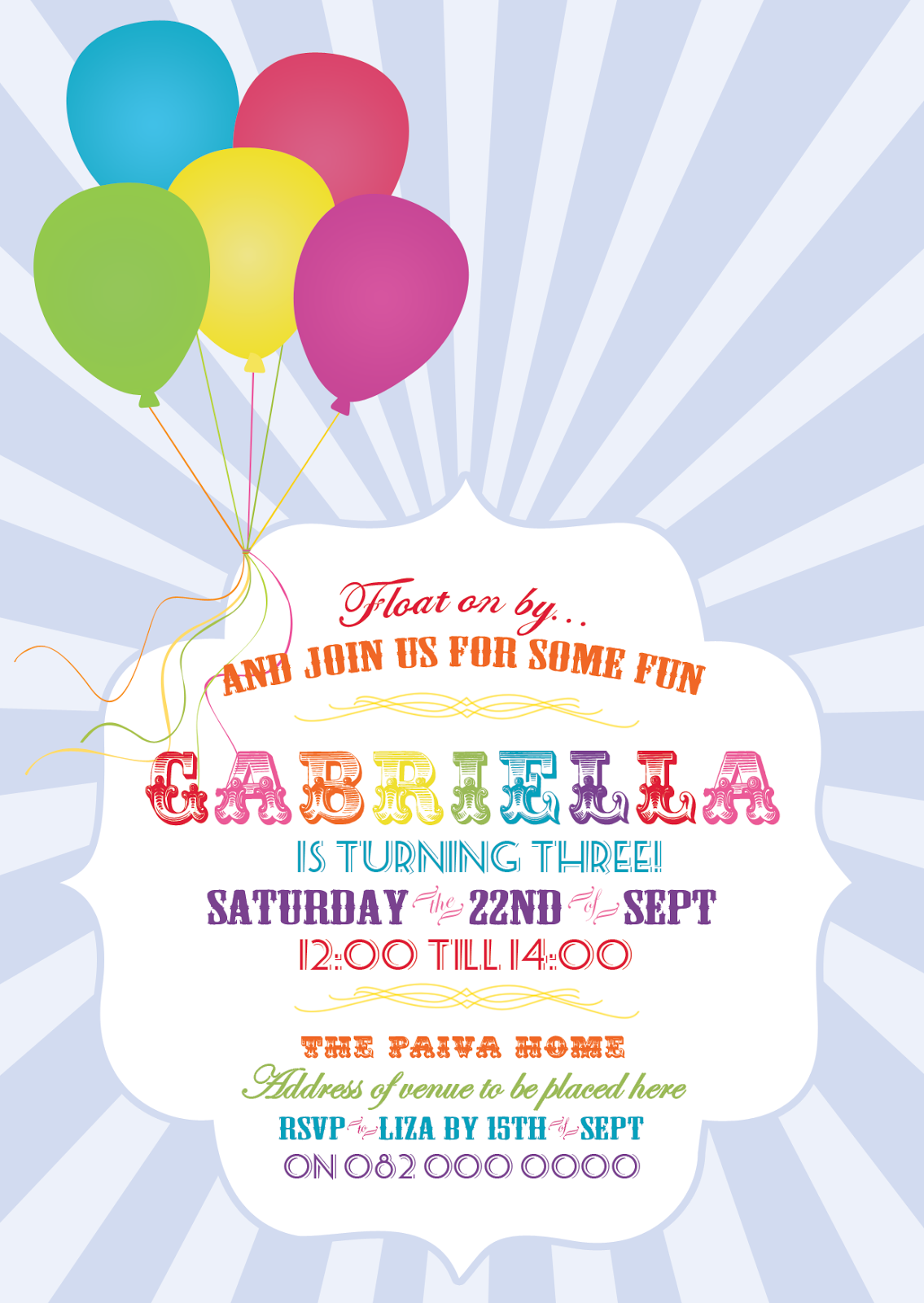 Paulina Graphic Design: Birthday Invitations