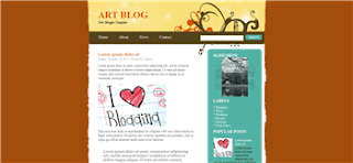 Art Blog Blogger Template is a design related template, its good for your personal blog