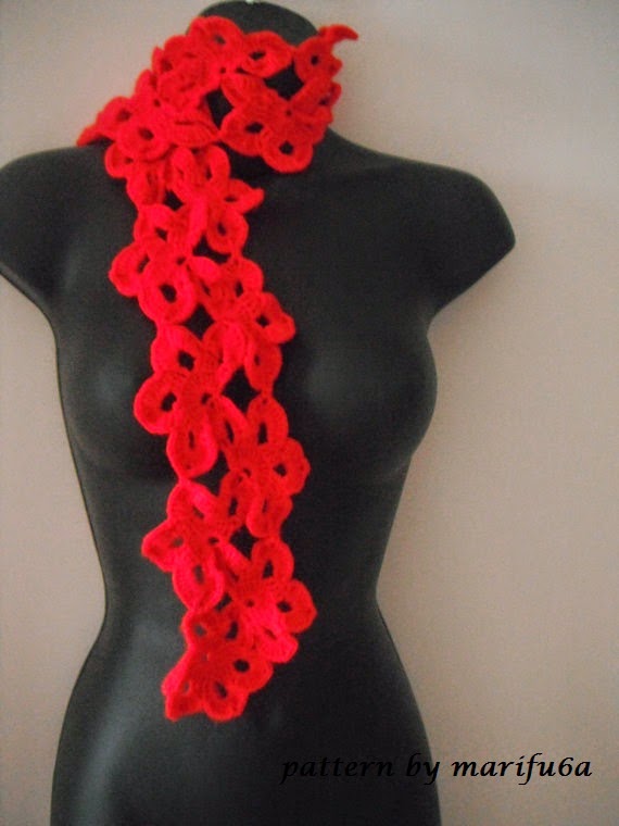 Free crochet patterns and video tutorials how to crochet red flower