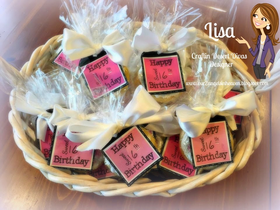 Our2AngelsInHeaven Sweet 16th Birthday party favors