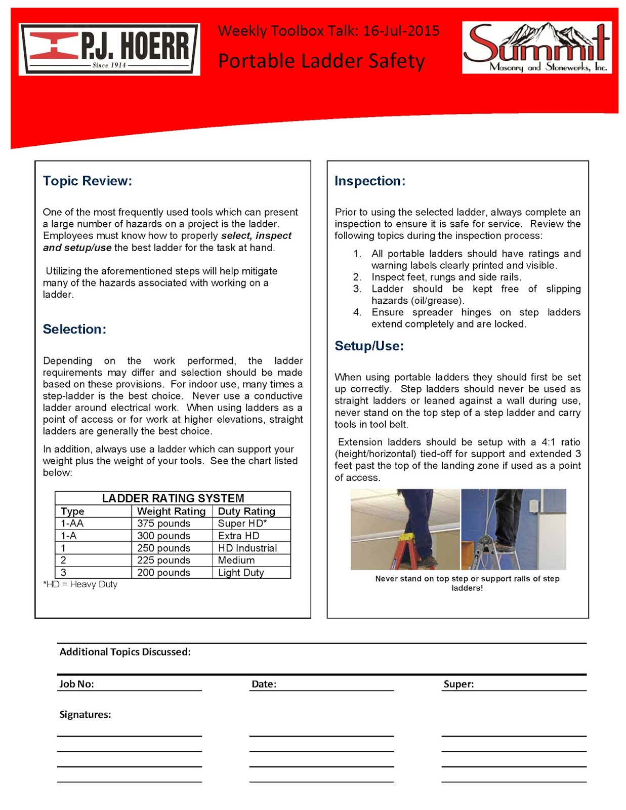 free printable toolbox talks for construction free printable toolbox talks for construction