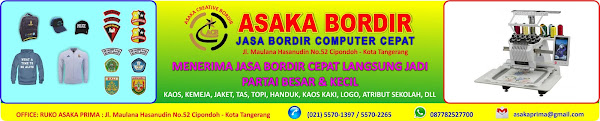 bordir asaka Tangerang 0877-8252-7700  | bordir komputer tangerang | bordir komputer murah