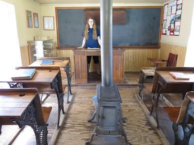 Interior view of replica schoolhouse at the Laura Ingalls Wilder Museum