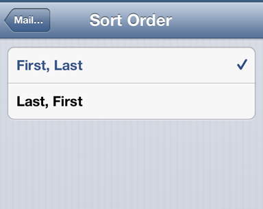 To change the name sorting and displaying order of your contacts ... To change the name sorting and displaying order of your contacts ...