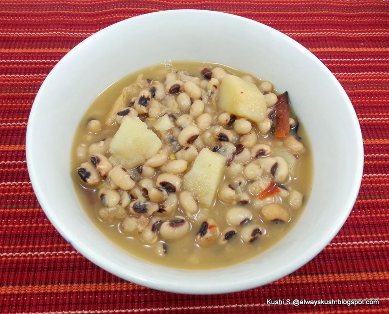 BLACK EYED PEAS AND POTATO SOUP INDIAN STYLE Cook with Kushi