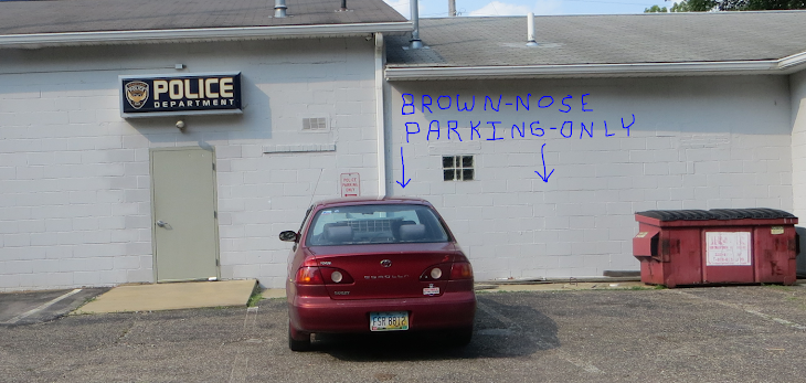 Brady Lake Village cop Tyler McClamroch finally gets the parking spot he deserves !