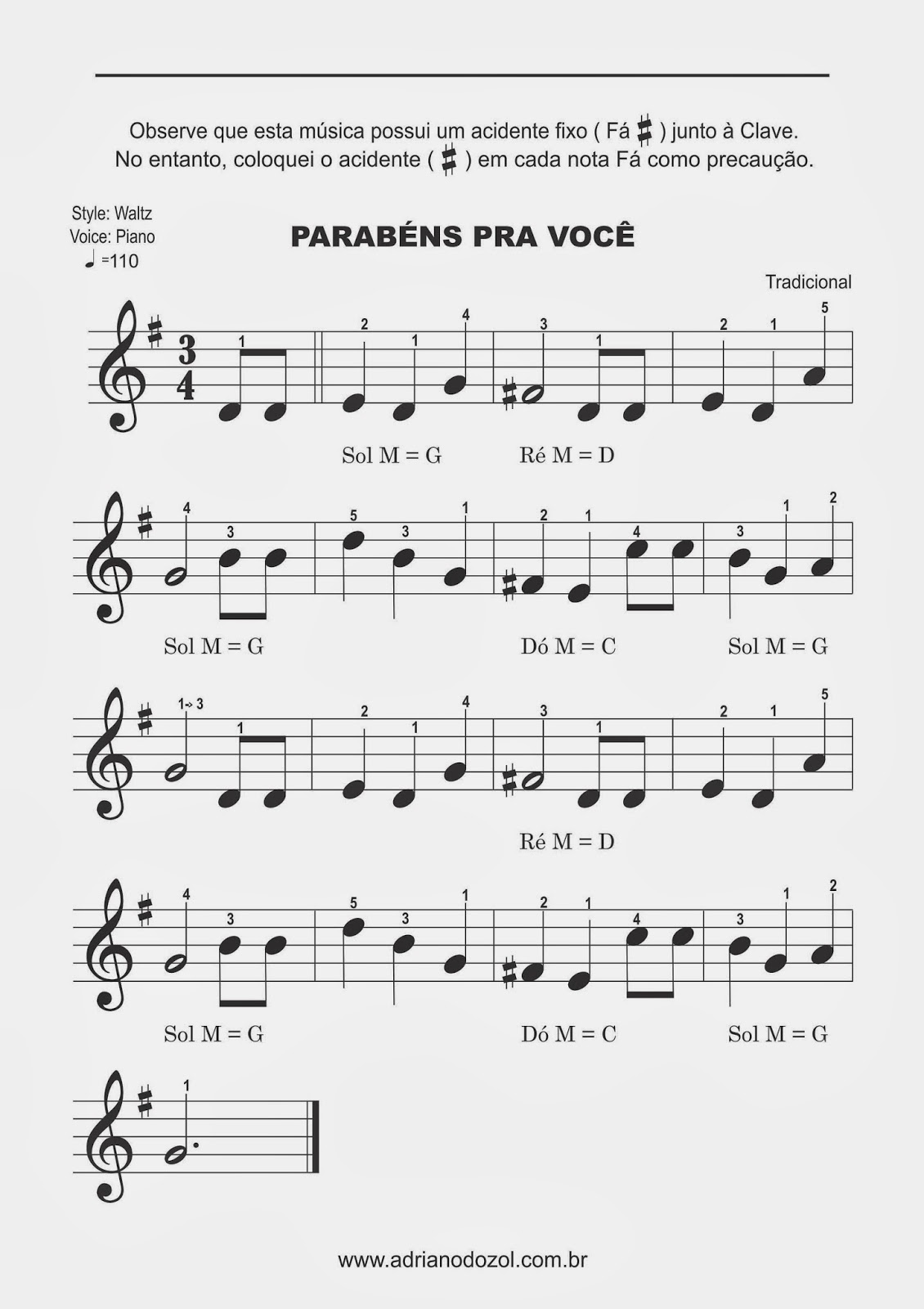 Como Tocar Parabéns a Você com Melodia e Acompanhamento (Aula de Música  Infantil) 