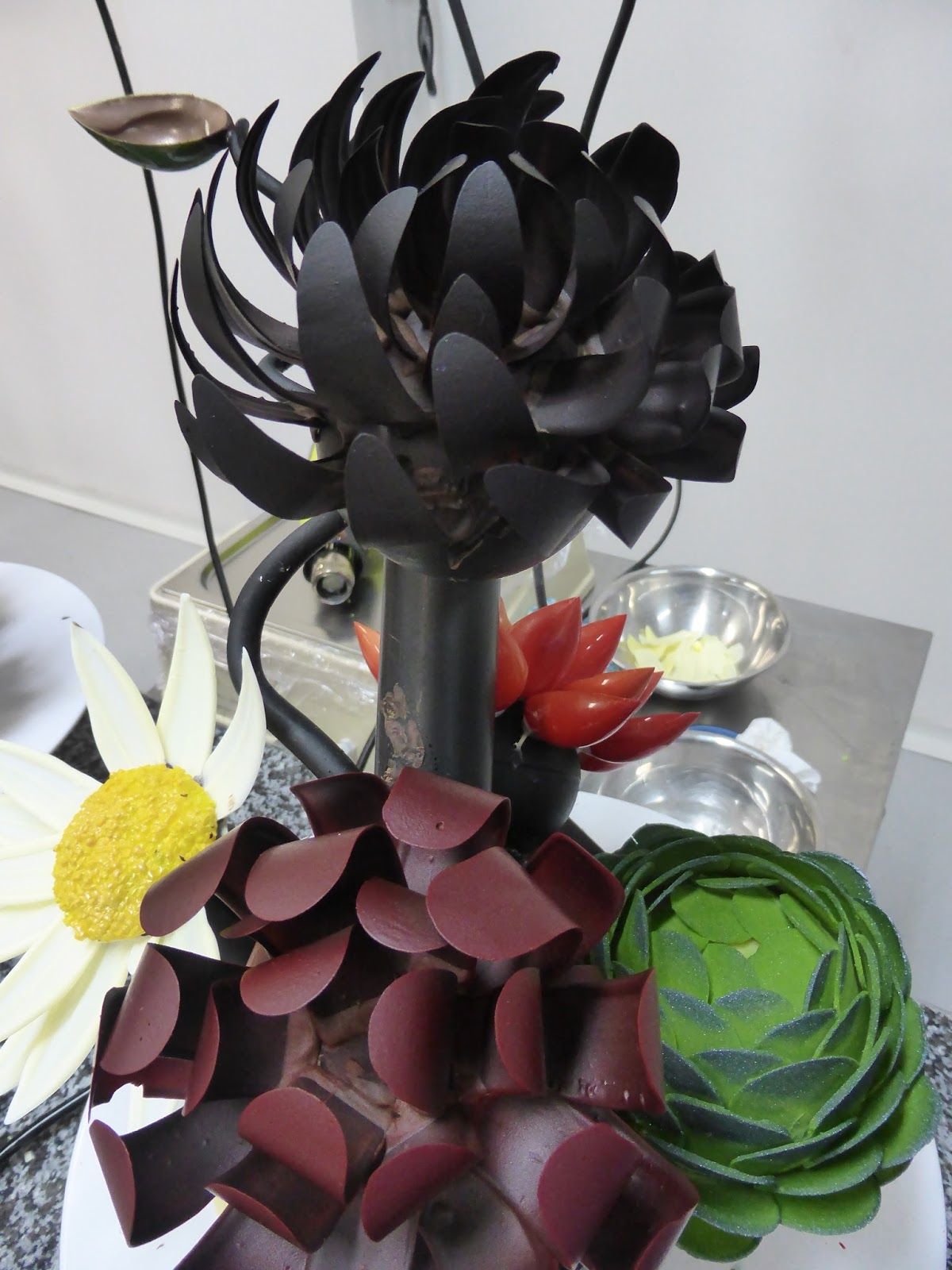 Natalie in Melbourne Chocolate flowers