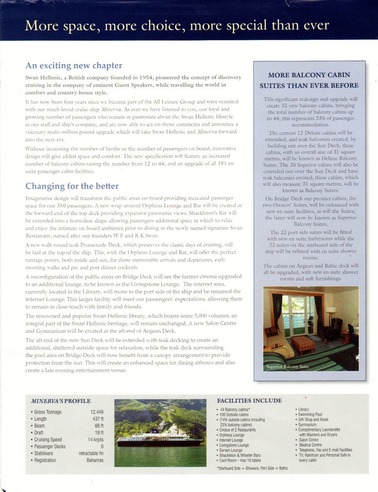 Cruise Guru Swan Hellenic Releases Information On Minervia Refit