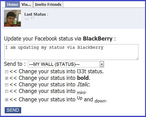 Blackberry Status Messages