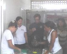 Professora Eloisa , Eliana e Adriano Coordenando o Bingo