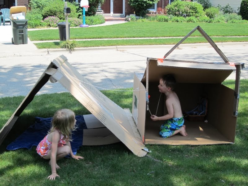 Home with Lindsay Cardboard fort