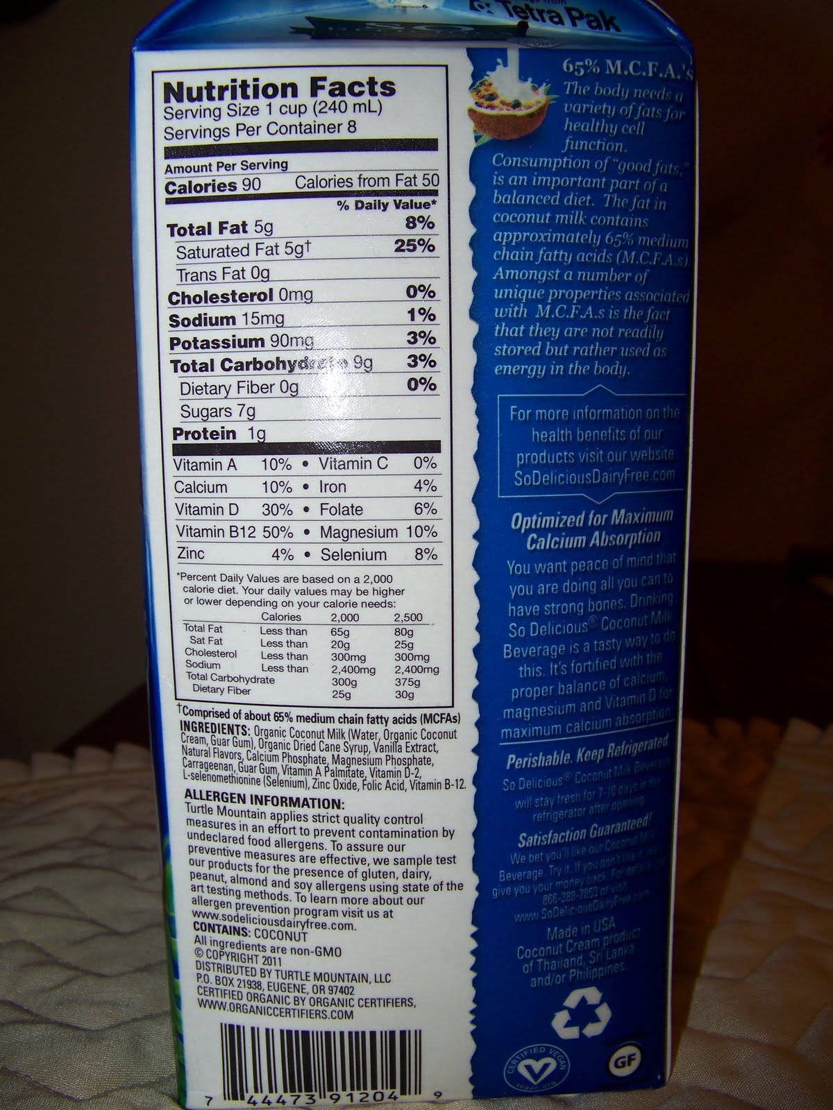 Food, Fotos, and Fun! So Delicious Coconut Milk with a GlassDharma Straw