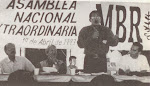 Hugo Chávez interviene en la Asamblea Extraordinaria del MBR-200 el 19 de abril de 1997