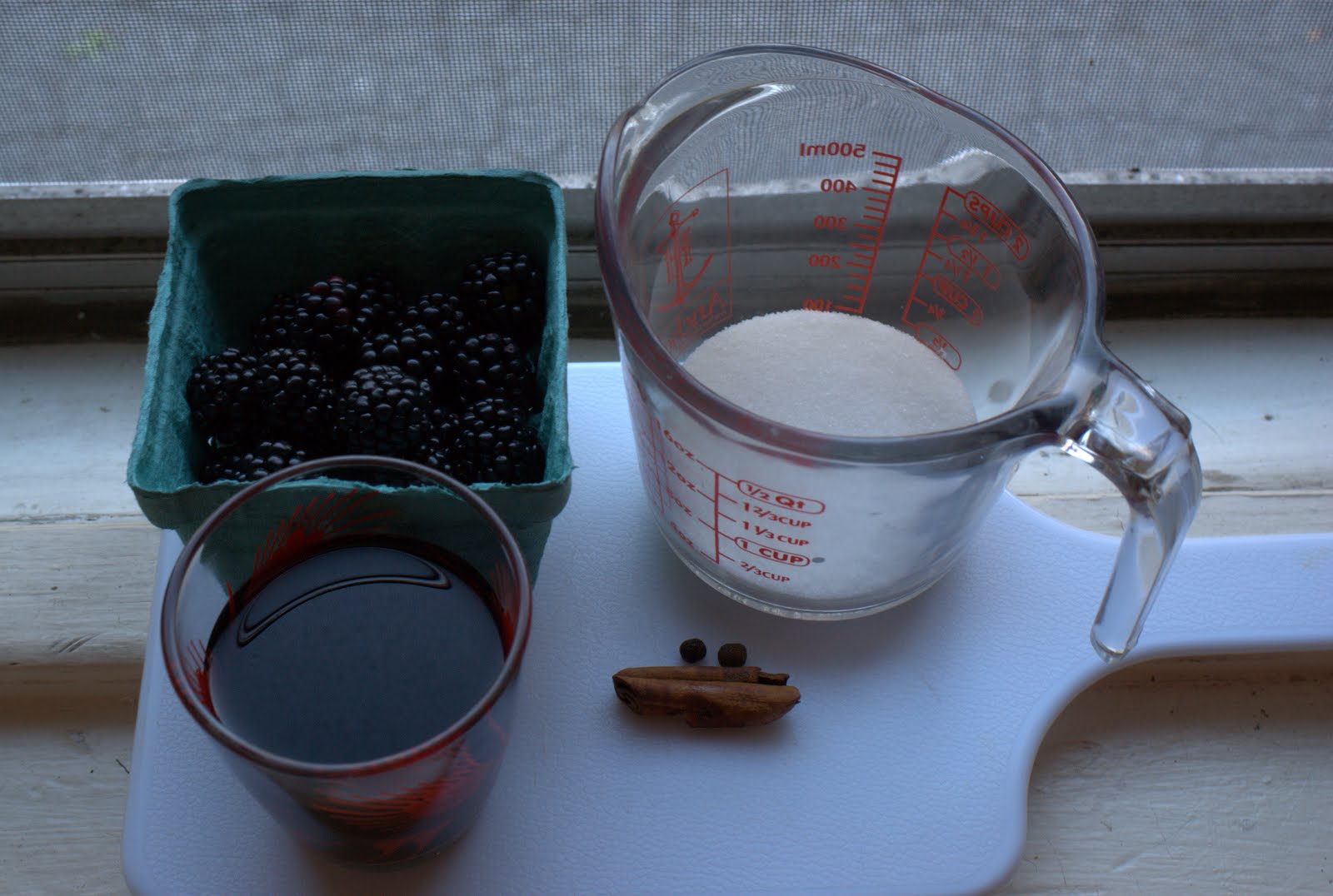 Soused Blueberries Blackberry Red Wine Sauce