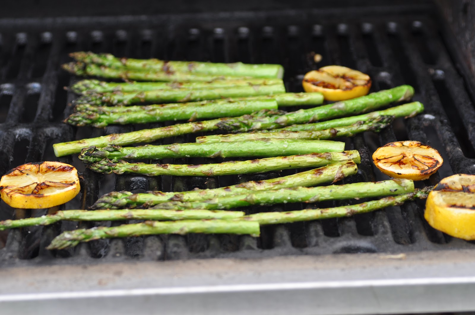 Two Blue Lemons Grilled Lemon Asparagus Goat Cheese & Pine Nuts