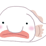 ニュウドウカジカのイラスト(深海魚)