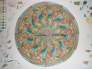 Mandalas Mística Avalon - Mandala dos 4 elementos: Terra, Ar, Fogo e Água.  Circundado pelo Quinto elemento, o Éter.