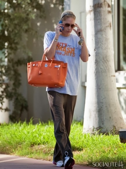 celebrity orange birkin bag