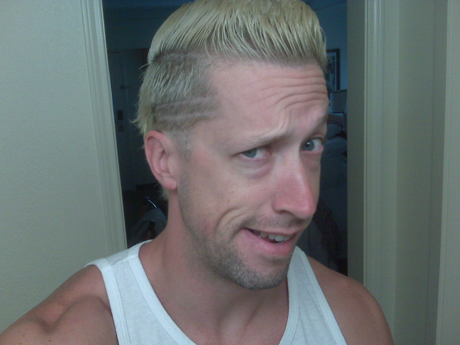 Culmination of the Vanilla Ice Hairstyle.