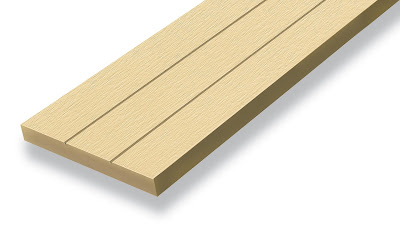 ไม้พื้น เอสซีจี รุ่นเซาะร่อง 4 นิ้ว ขนาด 30x300x2.5 ซม. สีรองพื้นครีม ตราช้าง สมาร์ทวูด -  Grooving Floor Plank SCG