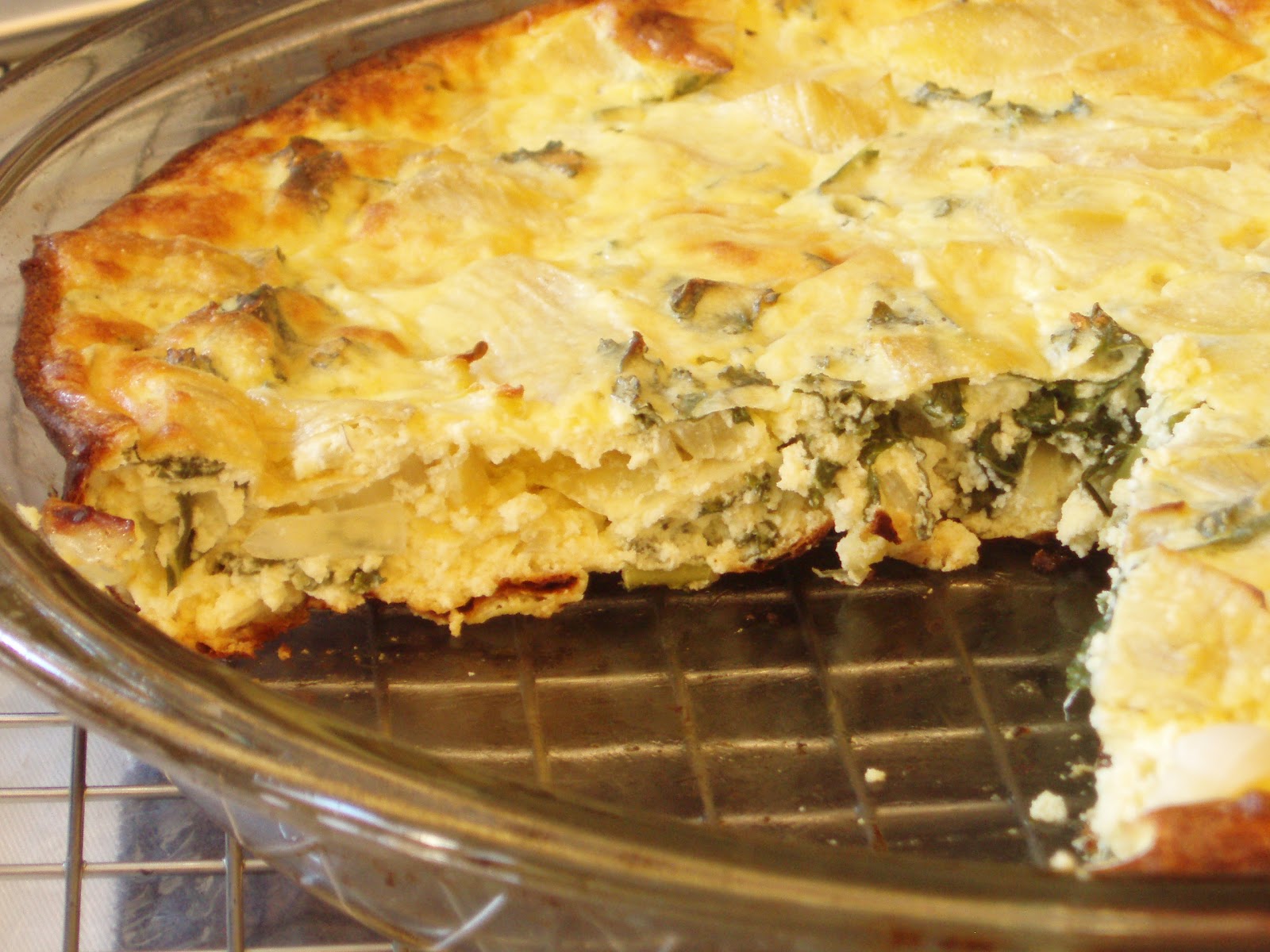 Open Mouth Insert Food Artichoke, Kale & Ricotta Pie